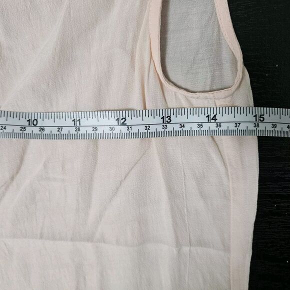 ZARA Women's Pink Round Neck Sleeveless Sheer Transparent Blouse Top Size S - Picture 6 of 7